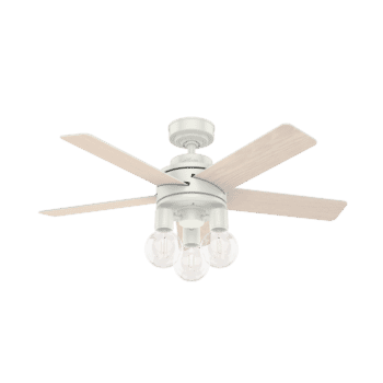 Hunter 3-Light 44" Indoor Ceiling Fan in Fresh White