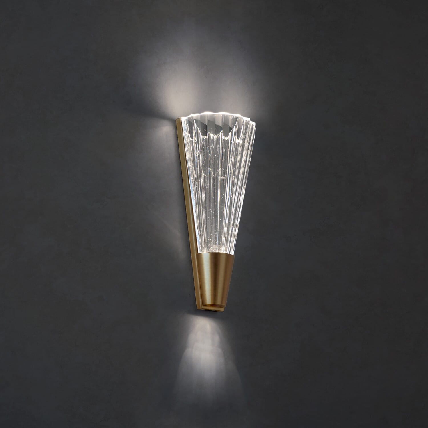 Origami LED Wall Sconce in Aged Brass