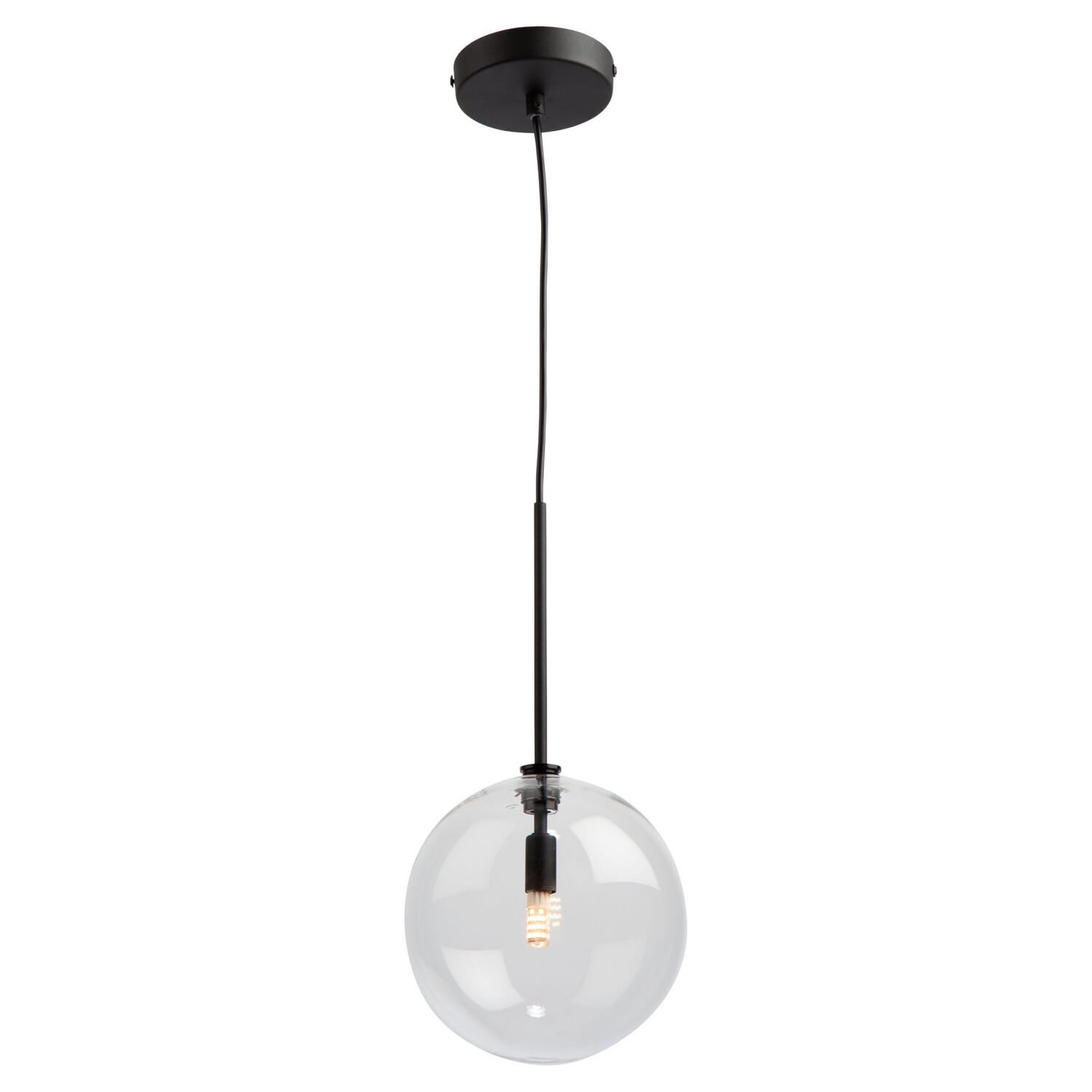Black One Light Pendant from the Pinpoint Collection LightsOnline