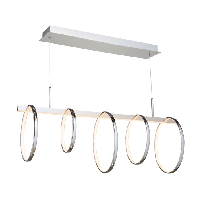Artcraft Trapeze LED Kitchen Island Light in Chrome Artcraft Trapeze LED Kitchen Island Light in Chrome
