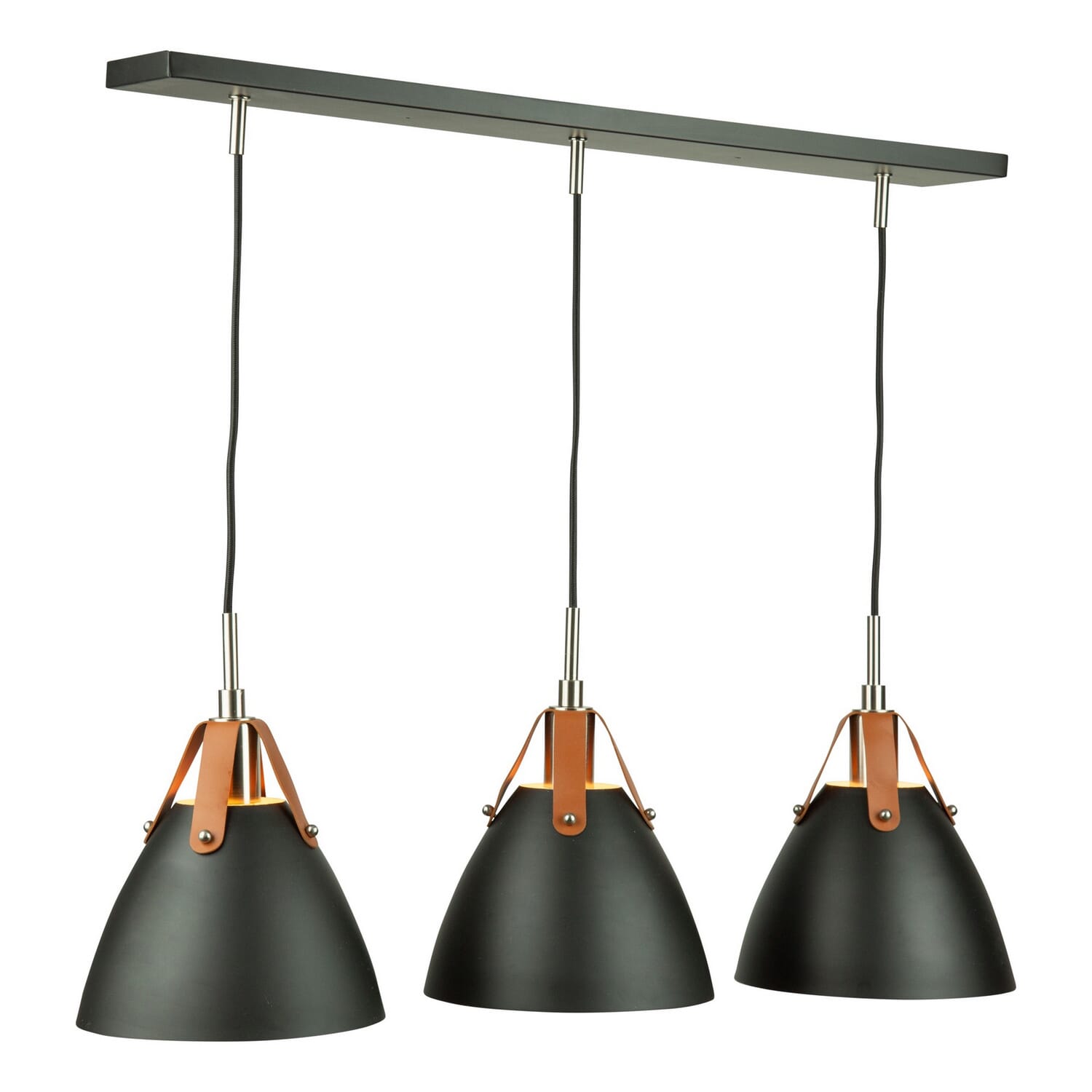 Tote 3-Light Linear Pendant in Black