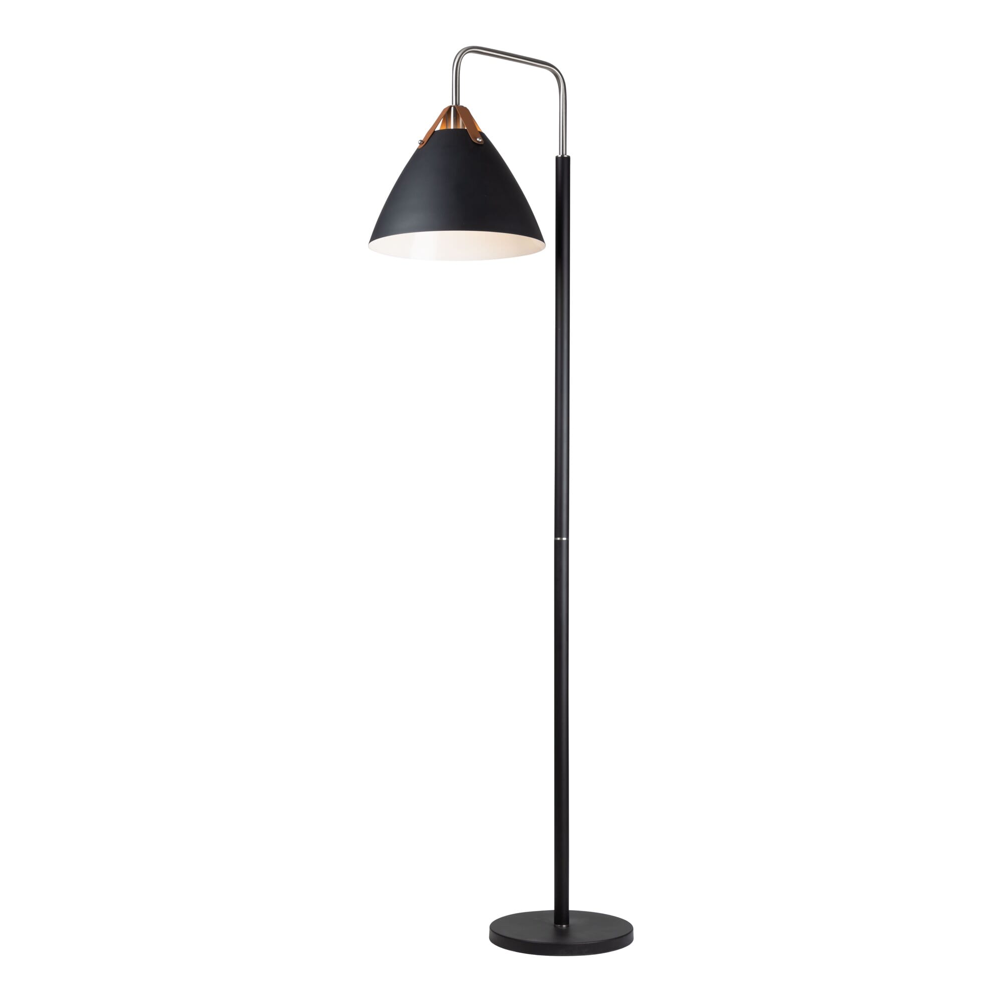 Black & Brass One Light Floor Lamp from the Tote Collection