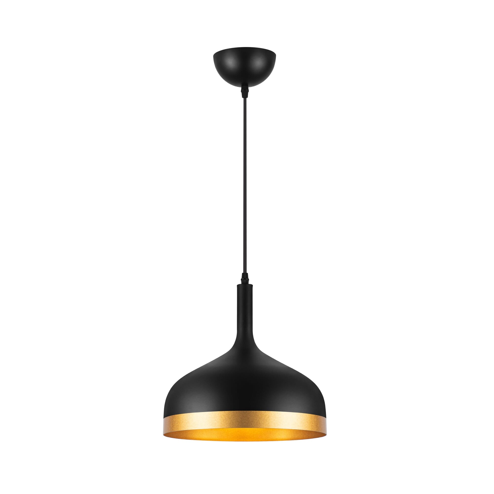 Black & Gold One Light Pendant from the Dash Collection