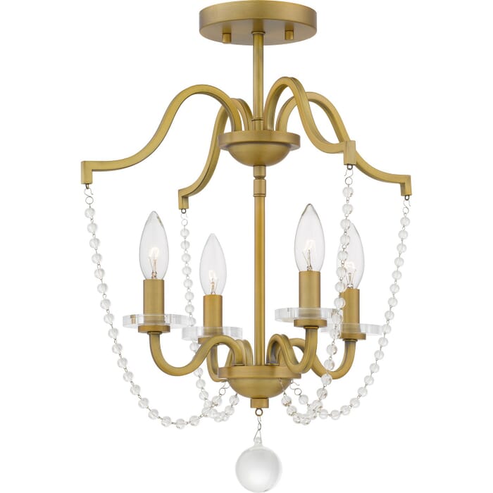 Sunday 4-Light in Aged Brass Sunday 4-Light in Aged Brass
