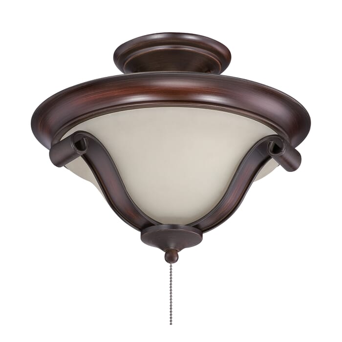 Craftmade Seville Fan Light Kit w/Convertible Pendant in Spanish Bronze with Creamy Frost Glass Craftmade Seville Fan Light Kit w/Convertible Pendant in Spanish Bronze with Creamy Frost Glass