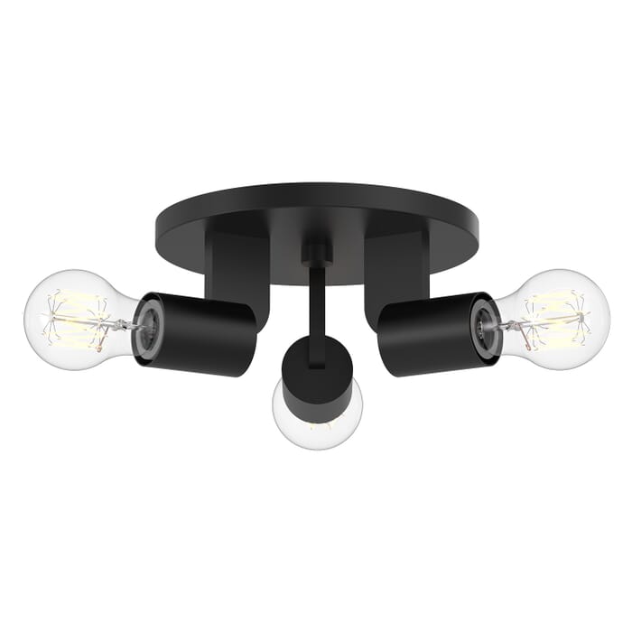 Claire 3-Light Semi-Flush Mount in Matte Black Claire 3-Light Semi-Flush Mount in Matte Black