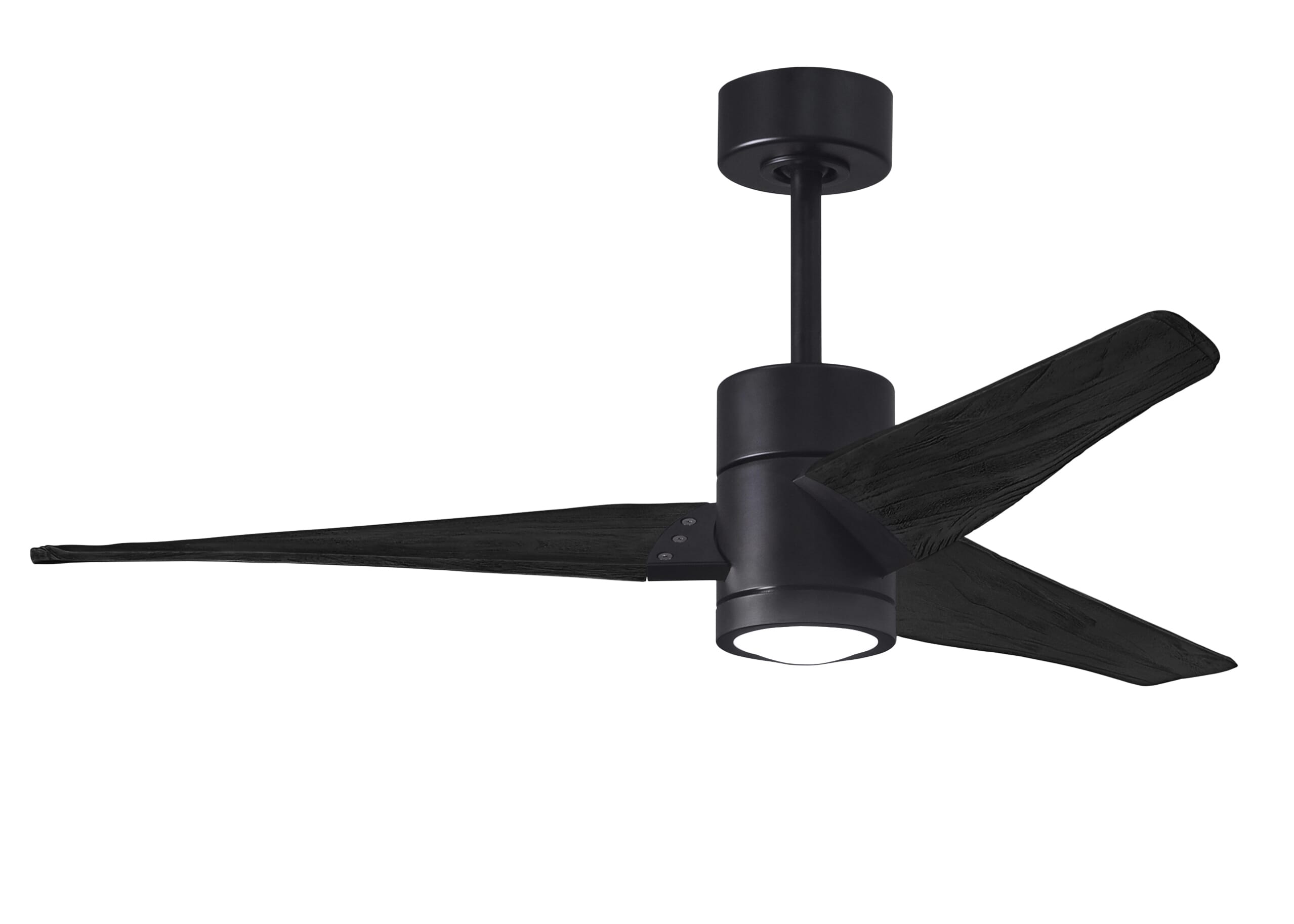 Super Janet 6-Speed DC 52" Ceiling Fan w/ Integrated Light Kit in Matte Black with Matte Black blades