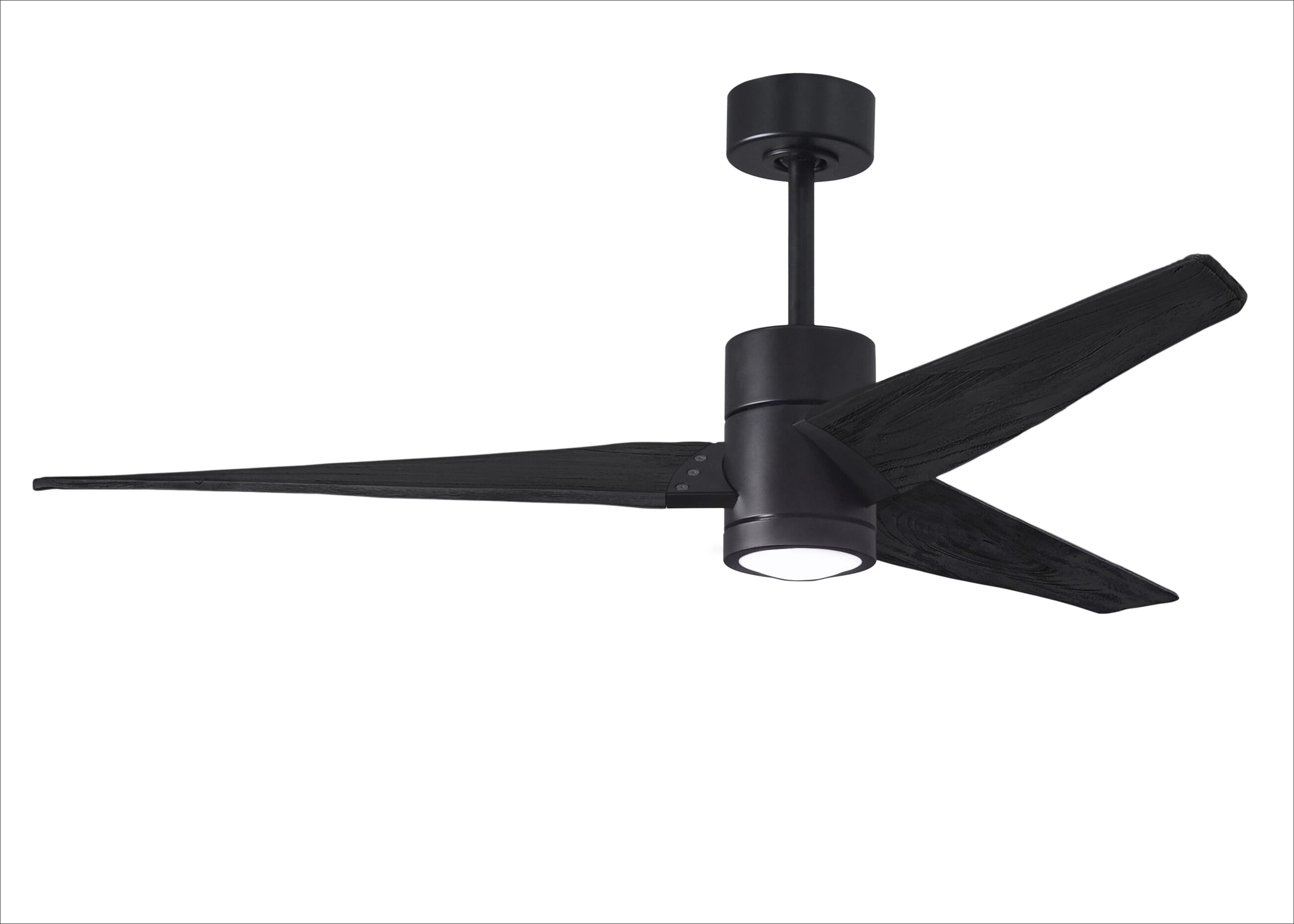 Super Janet 6-Speed DC 60" Ceiling Fan w/ Integrated Light Kit in Matte Black with Matte Black blades