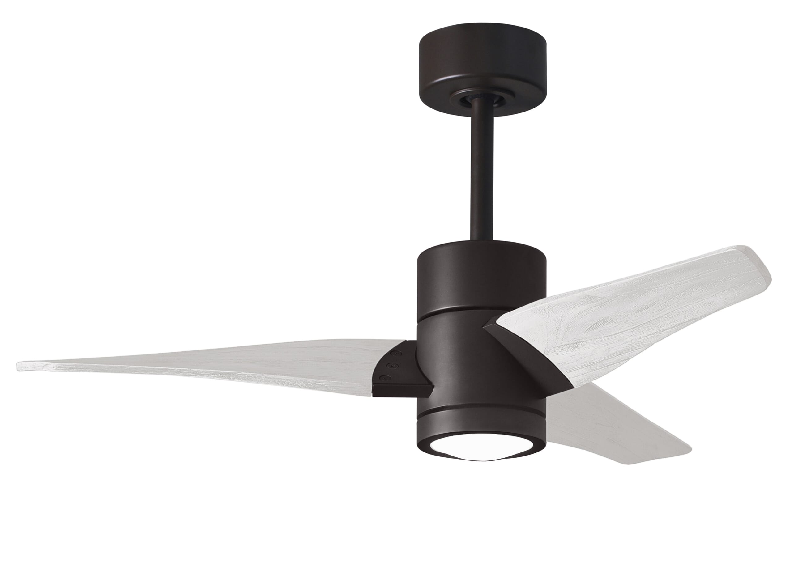 Super Janet 6-Speed DC 42" Ceiling Fan w/ Integrated Light Kit in Textured Bronze with Matte White blades