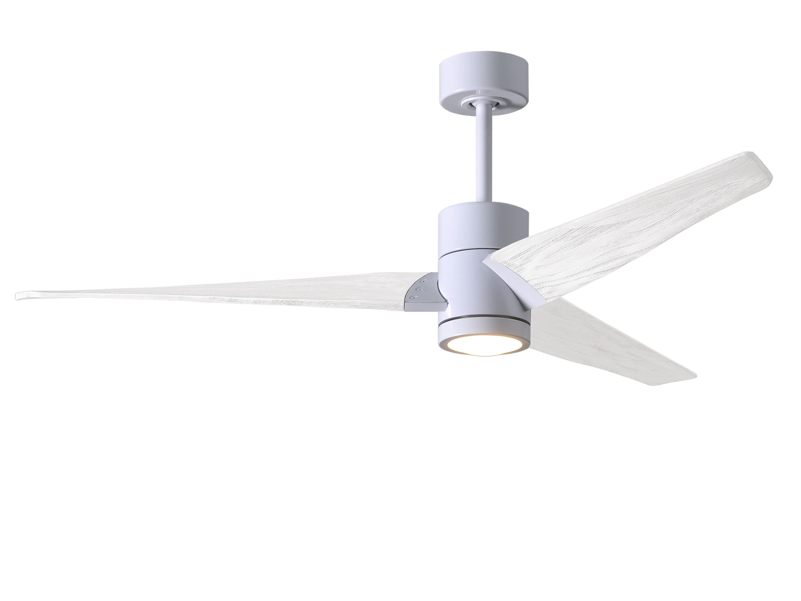 Super Janet 6-Speed DC 52" Ceiling Fan w/ Integrated Light Kit in White with Matte White blades