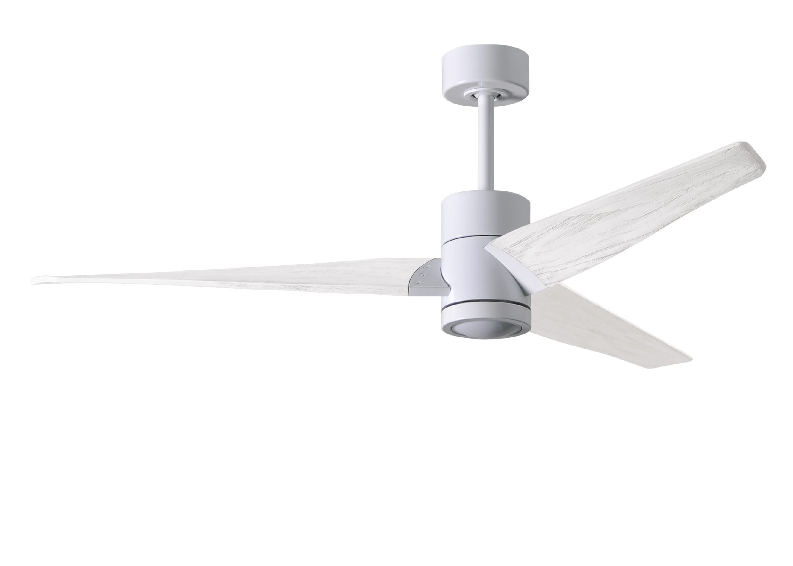 Super Janet 6-Speed DC 60" Ceiling Fan w/ Integrated Light Kit in White with Matte White blades