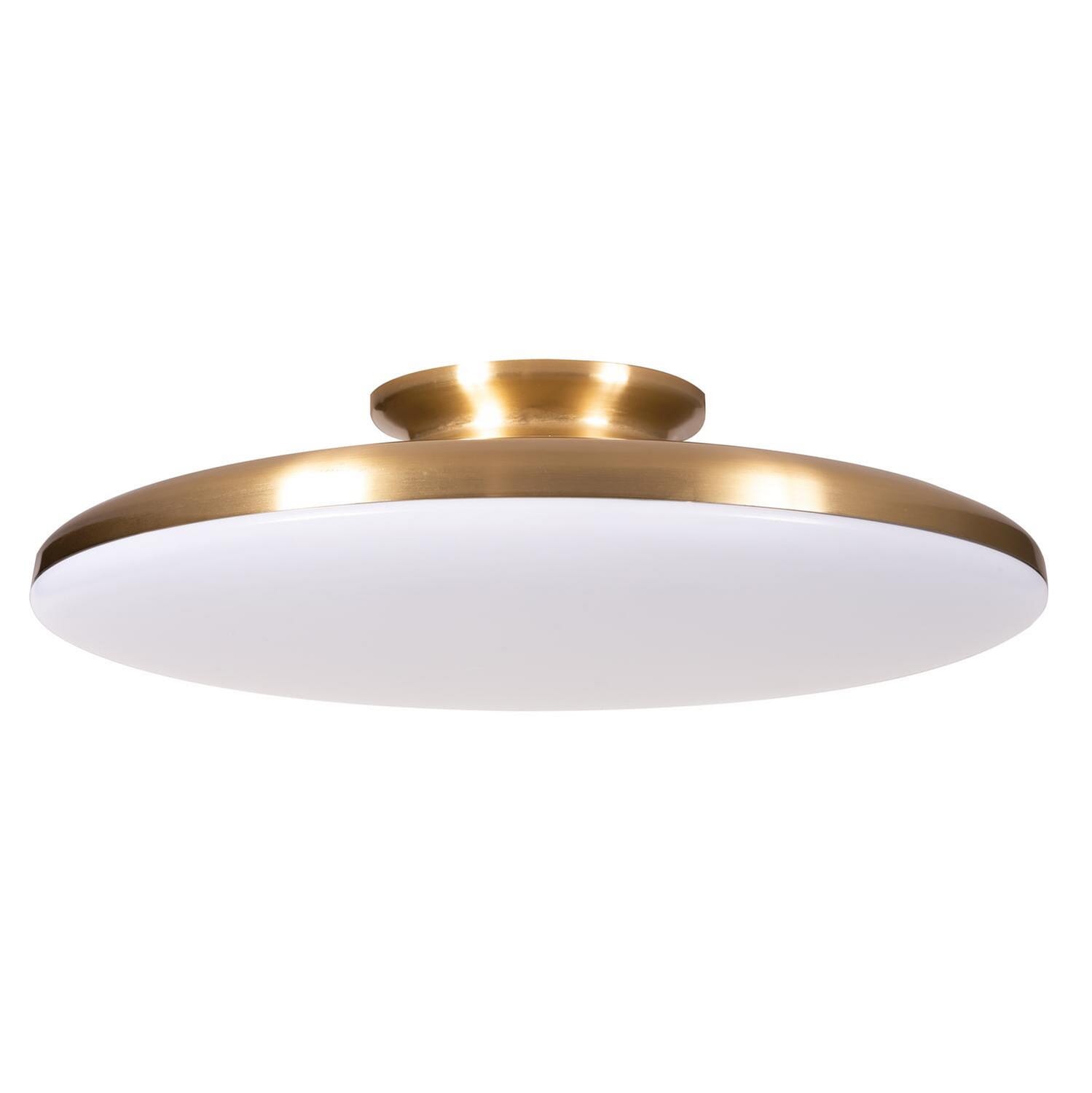 Skye LED Semi-Flush Mount in Satin Brass