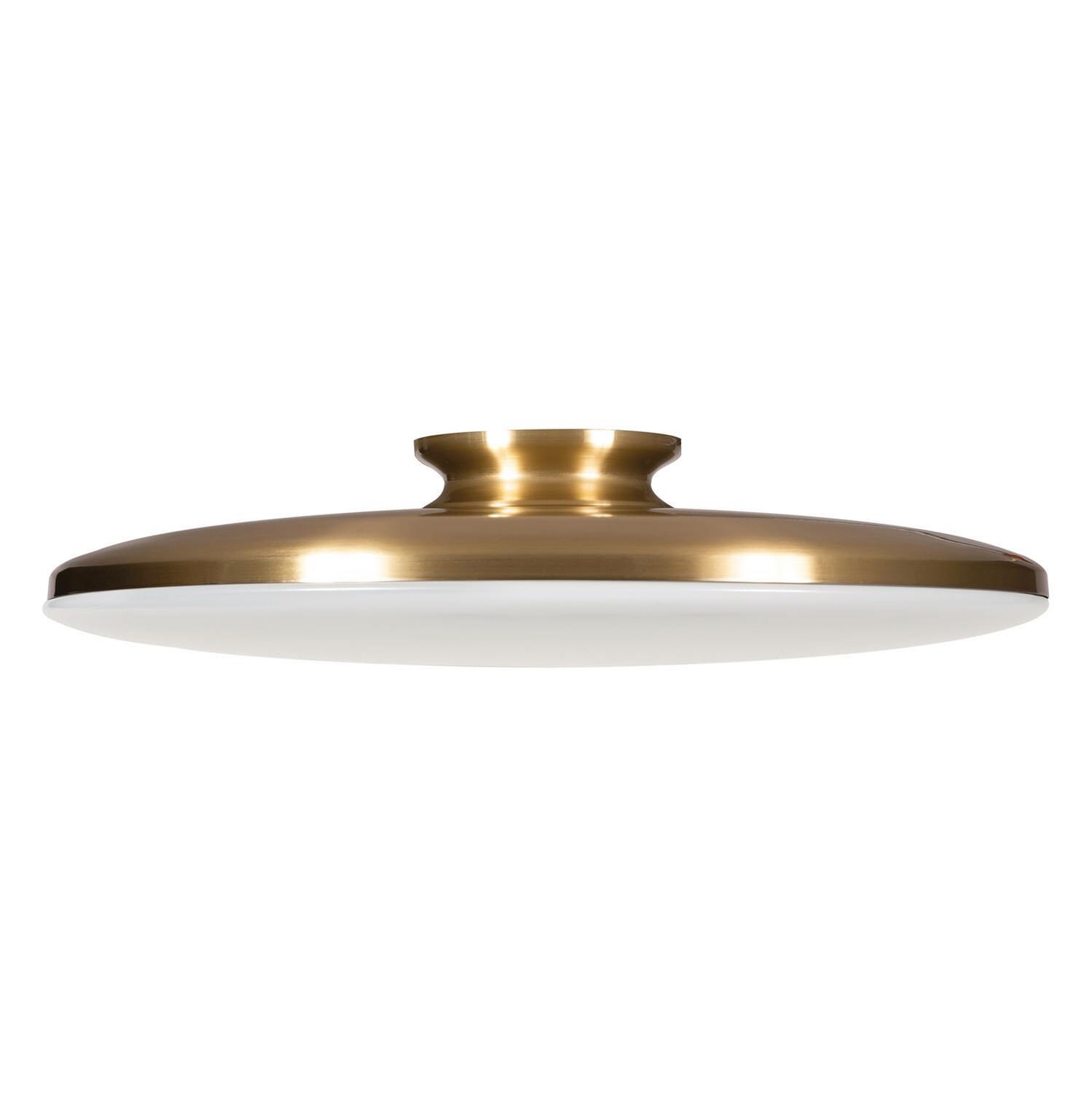 Skye LED Semi-Flush Mount in Satin Brass