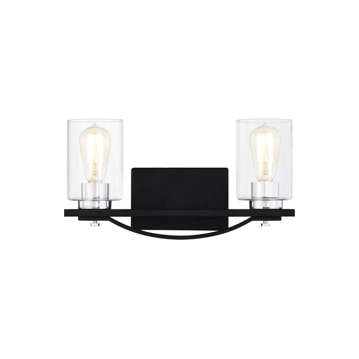 Quoizel Salem 2-Light Bathroom Vanity Light in Matte Black Quoizel Salem 2-Light Bathroom Vanity Light in Matte Black