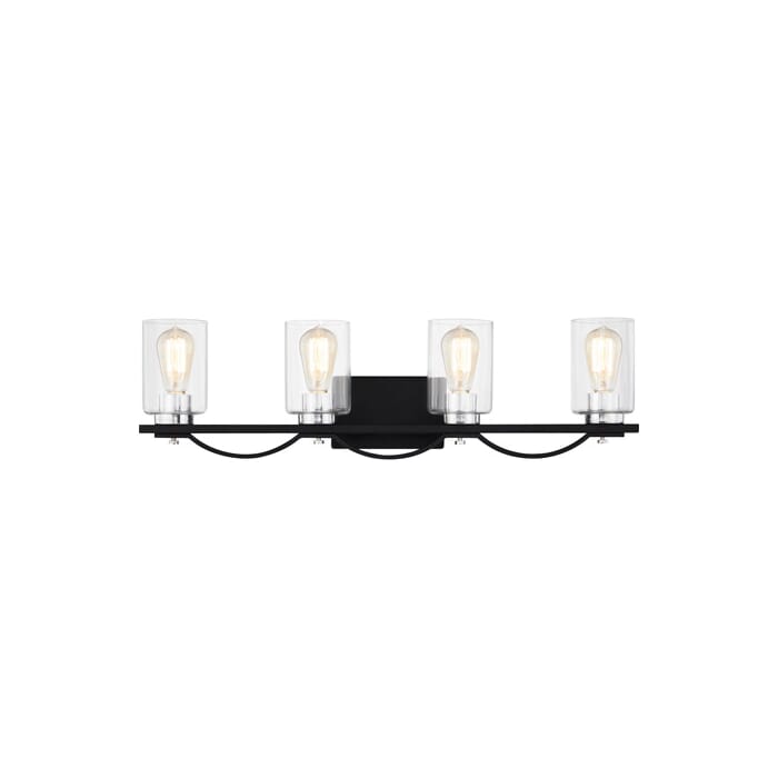 Quoizel Salem 4-Light Bathroom Vanity Light in Matte Black Quoizel Salem 4-Light Bathroom Vanity Light in Matte Black