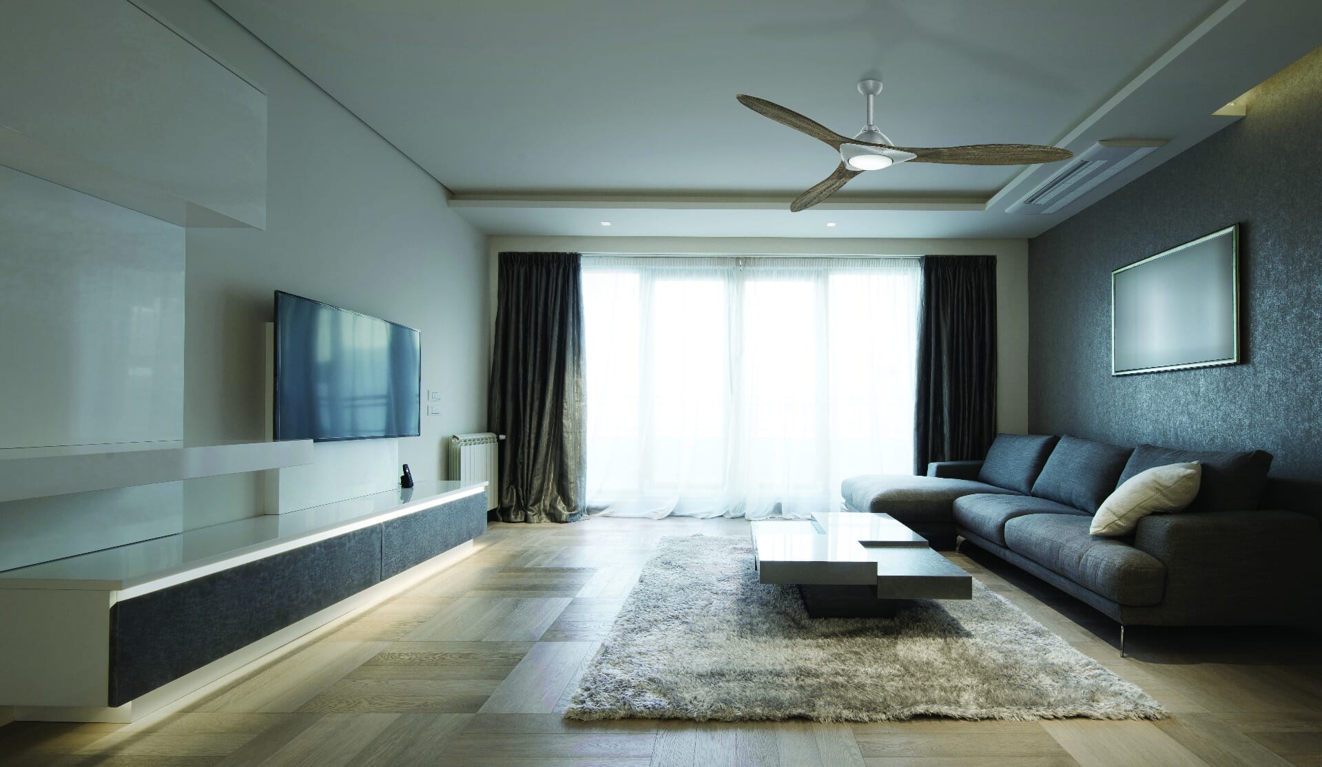 sleek living room fan