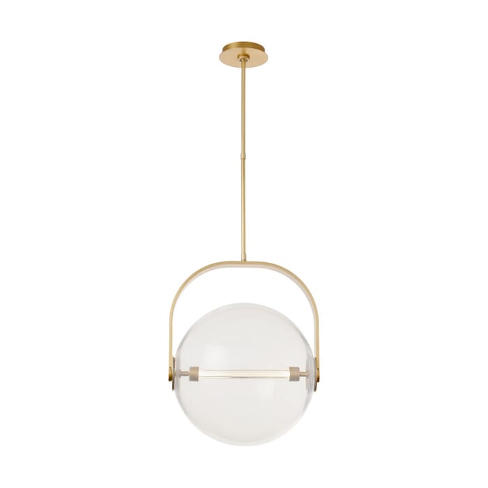 Fues 1-Light LED Pendant in Natural Brass Fues 1-Light LED Pendant in Natural Brass