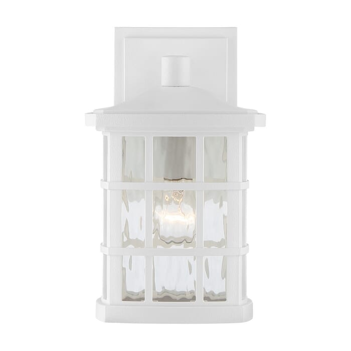 Quoizel Stonington 7" Outdoor Wall Lantern in White Lustre Quoizel Stonington 7" Outdoor Wall Lantern in White Lustre