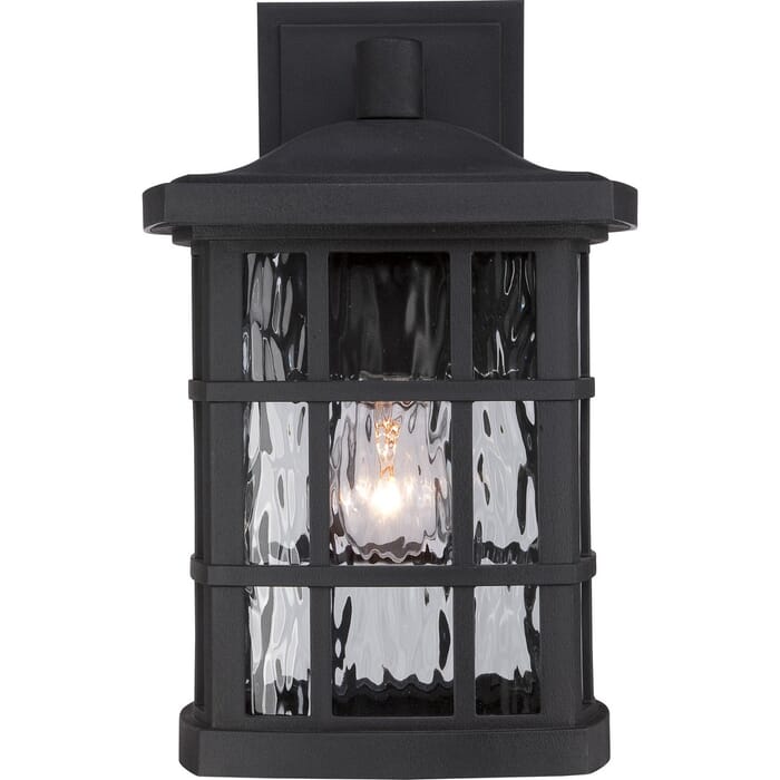 Quoizel Stonington 8" Outdoor Wall Lantern in Mystic Black Quoizel Stonington 8" Outdoor Wall Lantern in Mystic Black