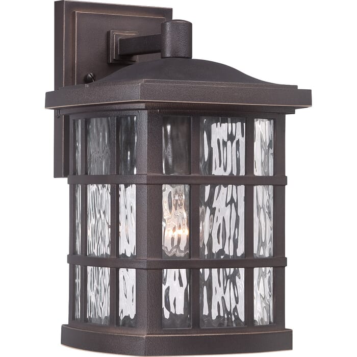 Quoizel Stonington 8" Outdoor Wall Lantern in Palladian Bronze Quoizel Stonington 8" Outdoor Wall Lantern in Palladian Bronze