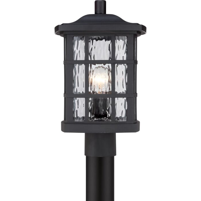 Quoizel Stonington 10" Outdoor Post Light in Mystic Black Quoizel Stonington 10" Outdoor Post Light in Mystic Black