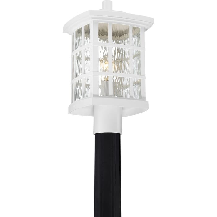 Quoizel Stonington 10" Outdoor Post Light in White Lustre Quoizel Stonington 10" Outdoor Post Light in White Lustre