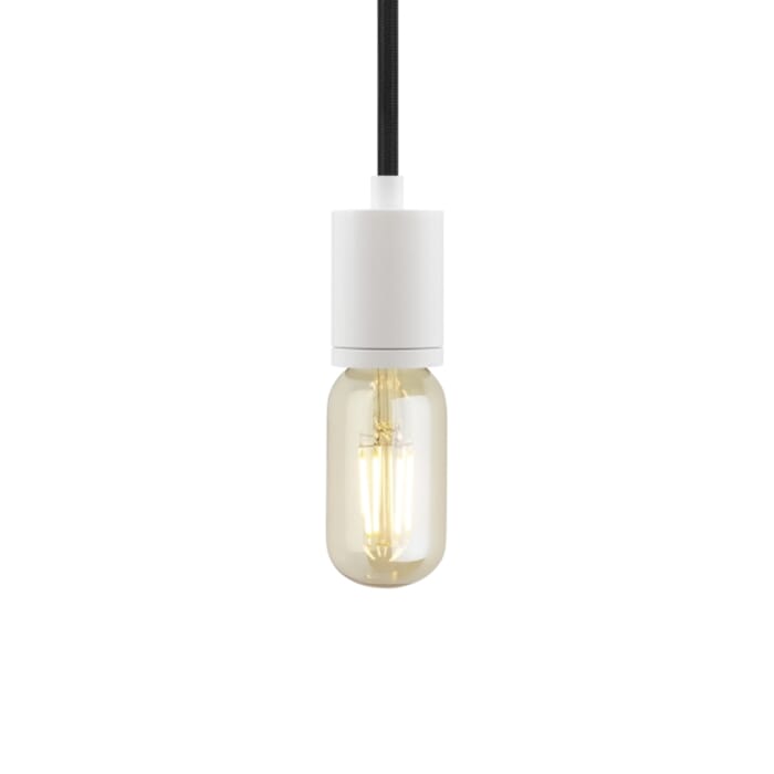 Tech SoCo 2" Pendant Light in White and Black Cord Tech SoCo 2" Pendant Light in White and Black Cord