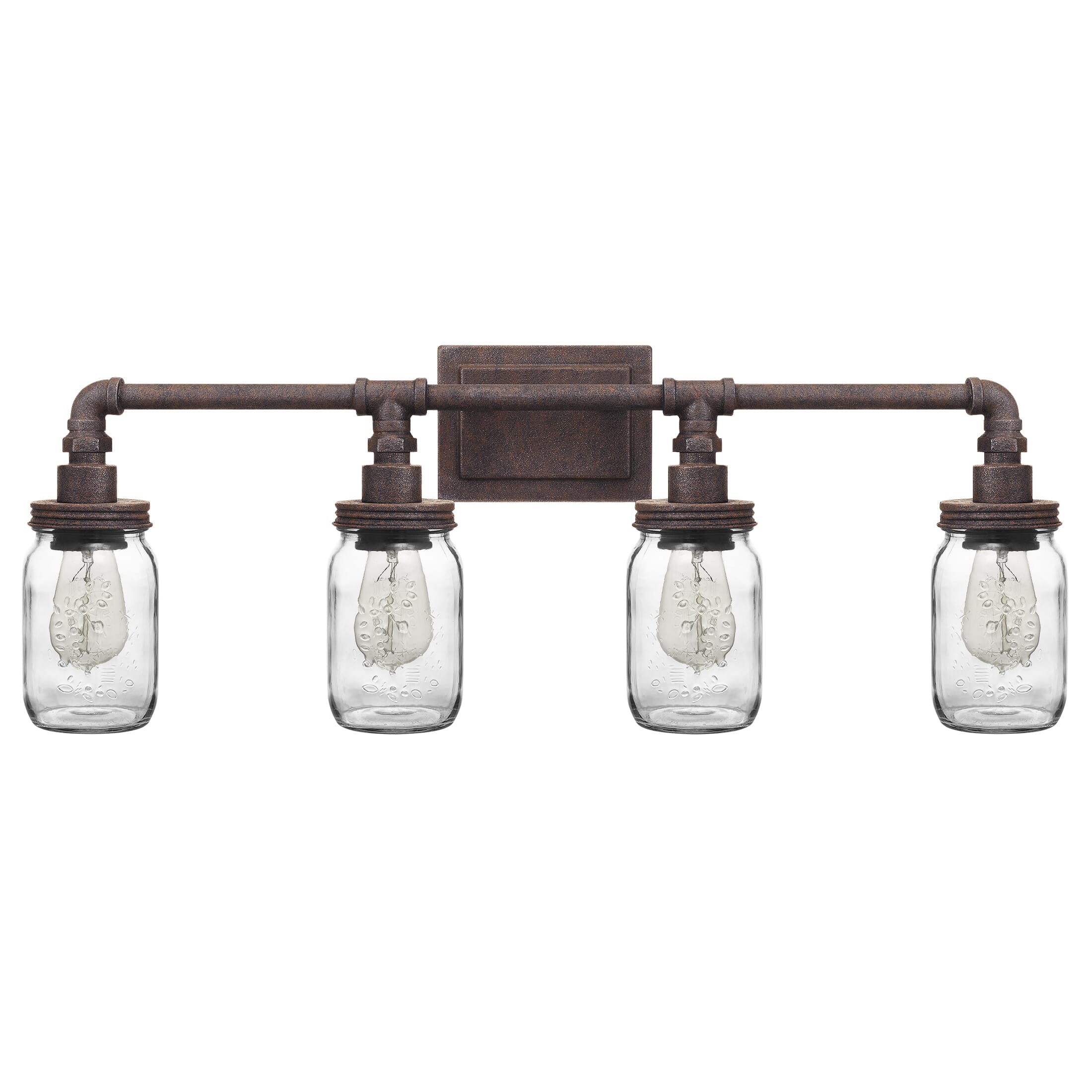 Quoizel Squire 4-Light Bathroom Vanity Light in Rustic Black