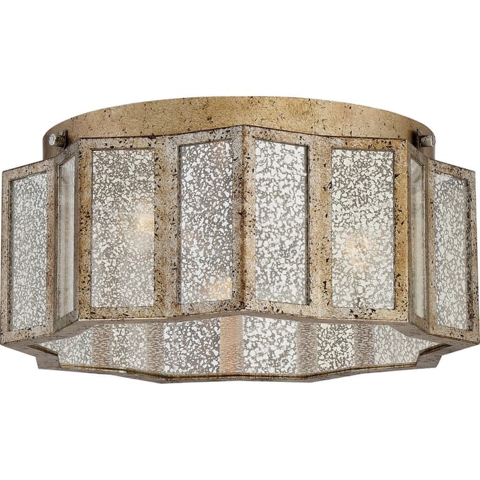 Quoizel Shrine 3-Light 16" Ceiling Light in Aged Gold Quoizel Shrine 3-Light 16" Ceiling Light in Aged Gold