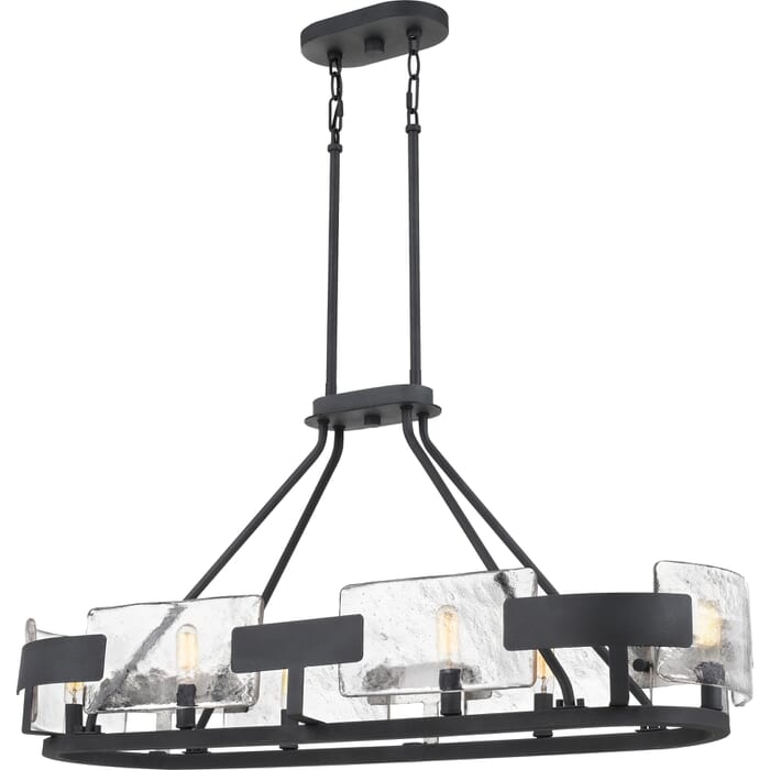 Quoizel Stratum 6-Light 38" Kitchen Island Light in Royal Ebony Quoizel Stratum 6-Light 38" Kitchen Island Light in Royal Ebony