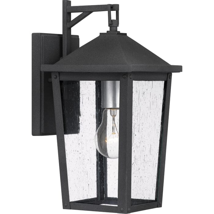 Stoneleigh 1-Light Outdoor Wall Mount in Mottled Black Stoneleigh 1-Light Outdoor Wall Mount in Mottled Black