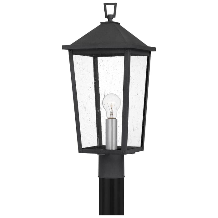 Stoneleigh 1-Light Outdoor Post Mount in Mottled Black Stoneleigh 1-Light Outdoor Post Mount in Mottled Black