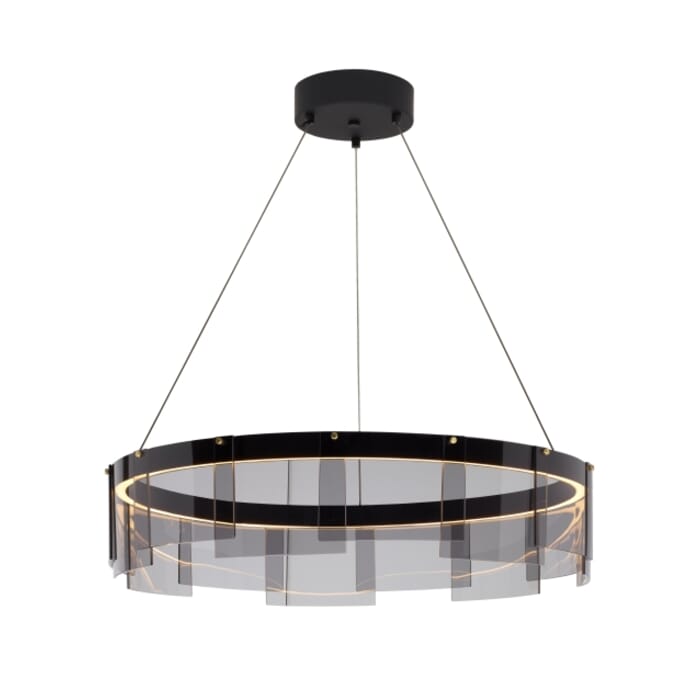Tech Stratos 2700K LED Multi-Tier Chandelier in Smoke/Black Tech Stratos 2700K LED Multi-Tier Chandelier in Smoke/Black