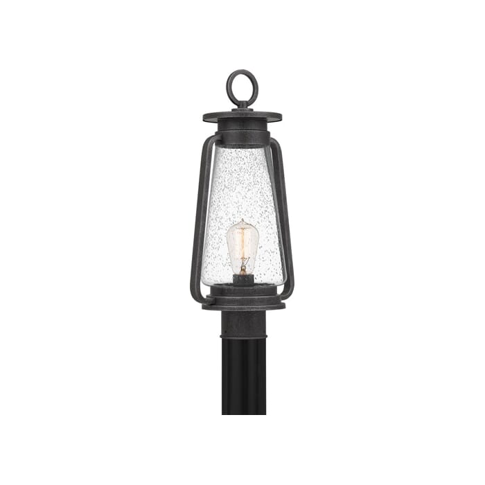 Quoizel Sutton Outdoor Post Light in Speckled Black Quoizel Sutton Outdoor Post Light in Speckled Black
