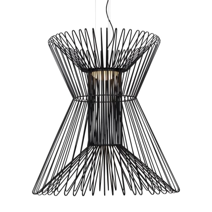 Tech Syrma 3000K LED 38" Pendant Light in Matte Black Tech Syrma 3000K LED 38" Pendant Light in Matte Black