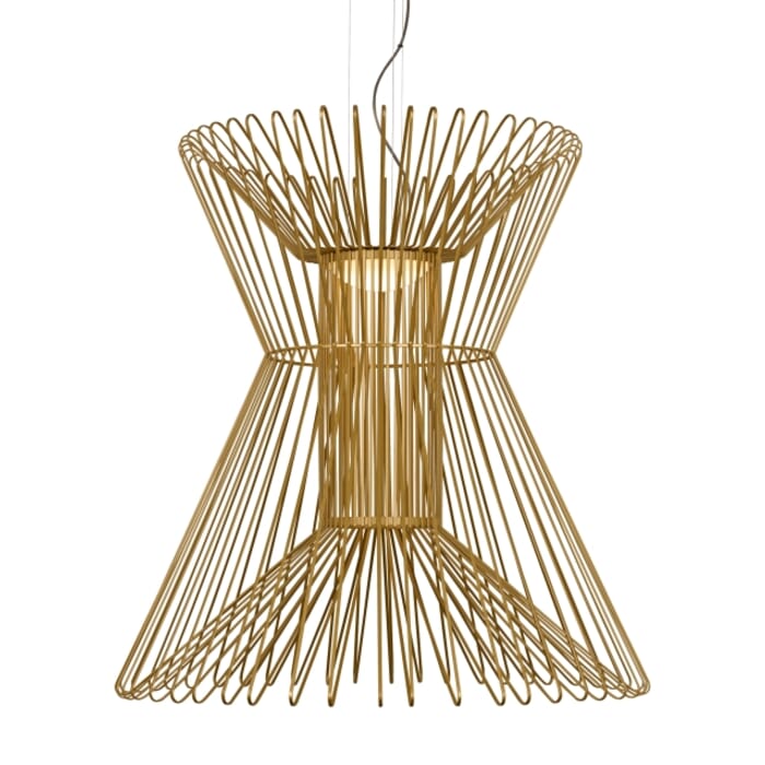 Tech Syrma 3000K LED 38" Pendant Light in Satin Gold Tech Syrma 3000K LED 38" Pendant Light in Satin Gold