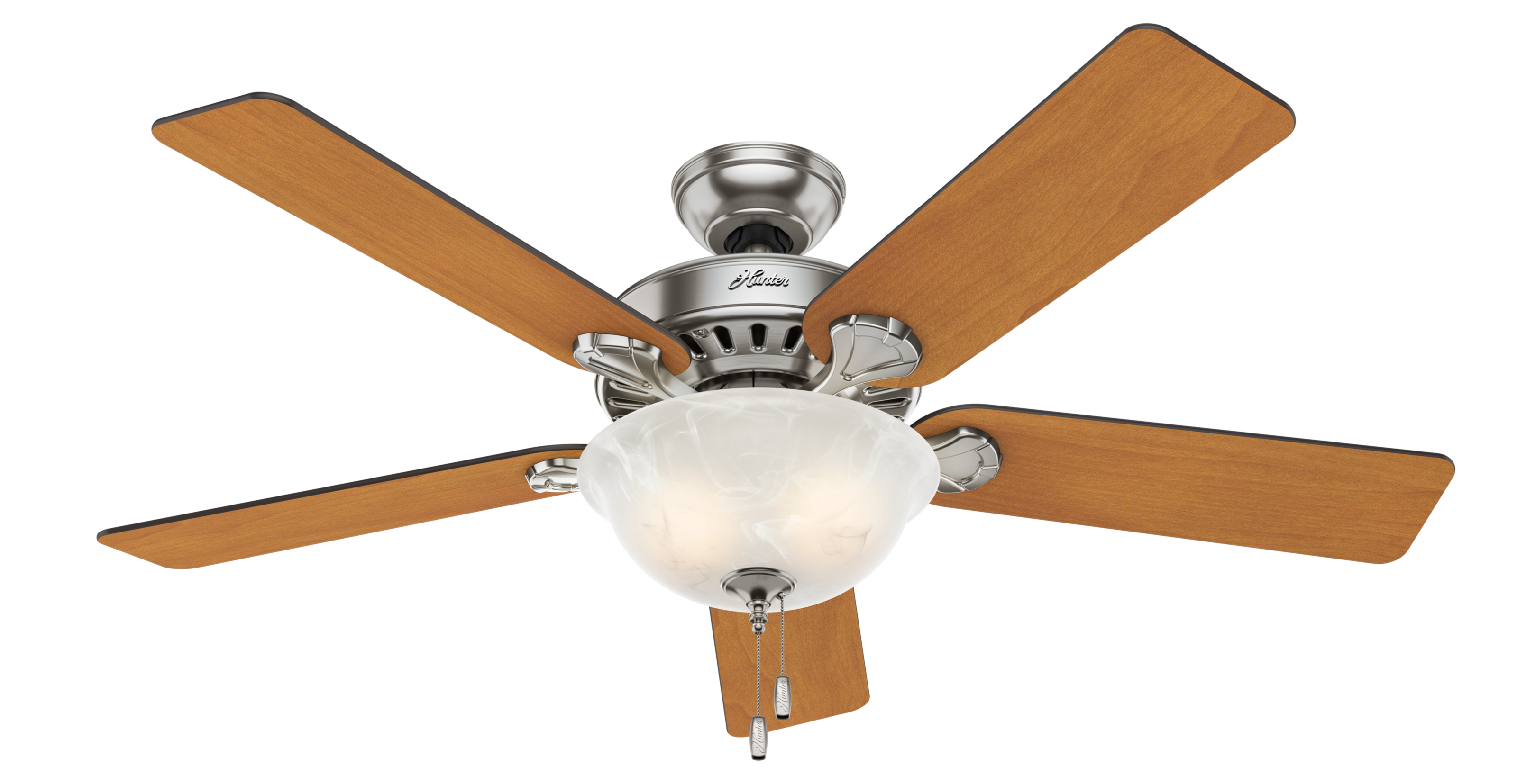 Hunter Pro's Best 2-Light 52" Indoor Ceiling Fan in Brushed Nickel