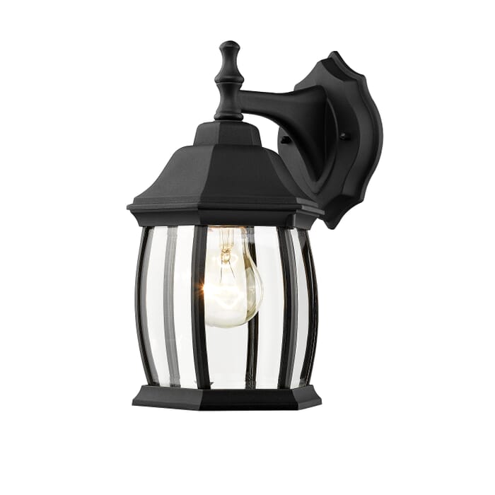 Z-Lite Waterdown 1-Light Outdoor Wall Sconce In Black Z-Lite Waterdown 1-Light Outdoor Wall Sconce In Black