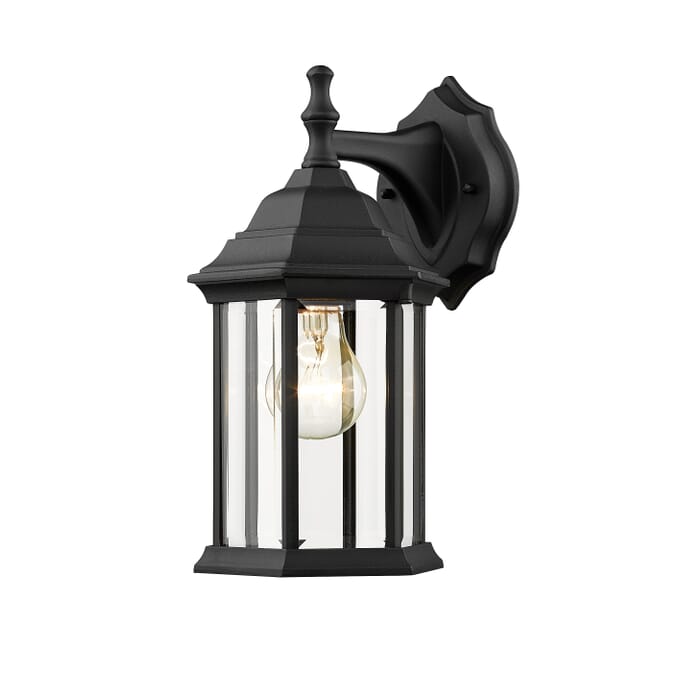 Z-Lite Waterdown 1-Light Outdoor Wall Sconce In Black Z-Lite Waterdown 1-Light Outdoor Wall Sconce In Black