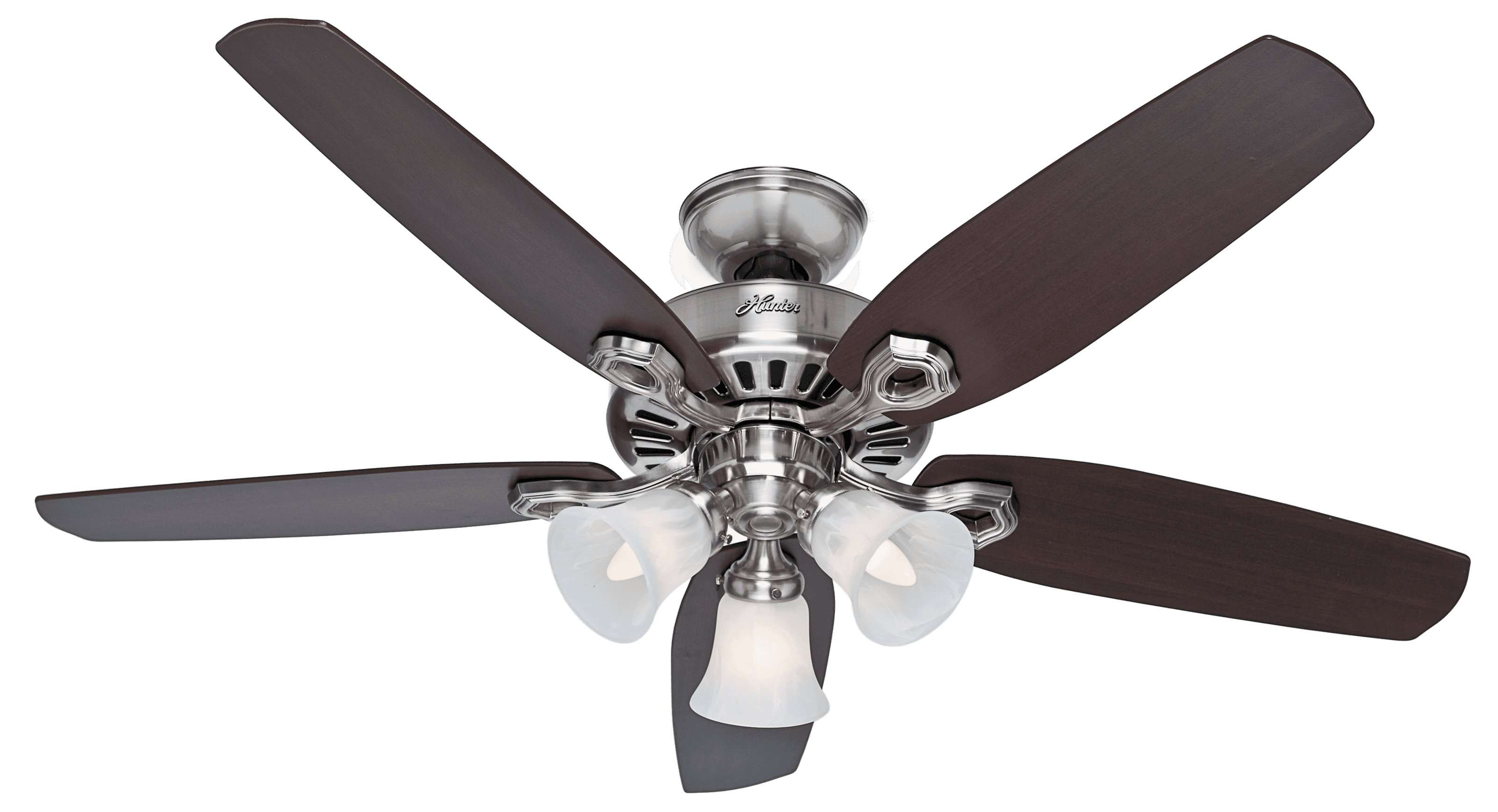 Hunter Builder Plus 3-Light 52" Indoor Ceiling Fan in Brushed Nickel