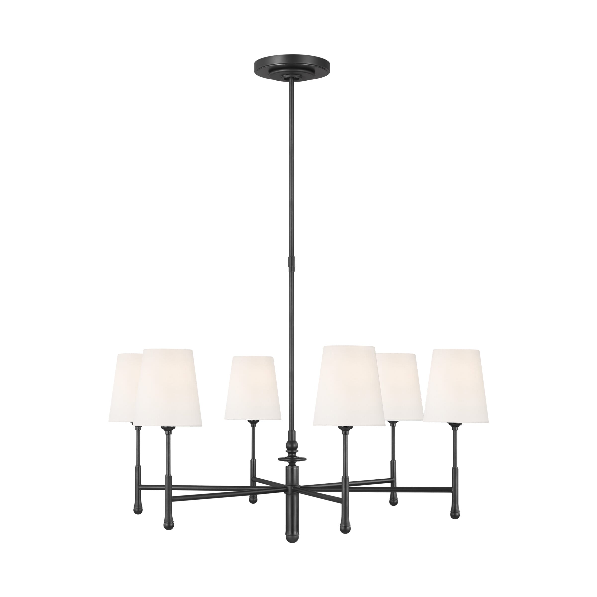 Generation Lighting Capri 6-Light Chandelier in Aged Iron by Thomas O'Brien