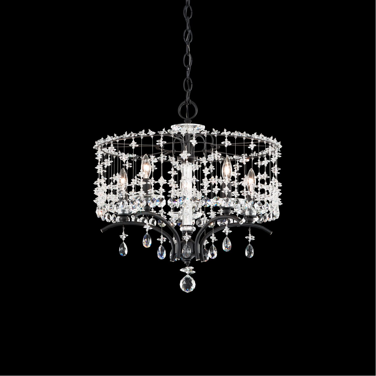 Bella Rose 5-Light Chandelier in Etruscan Gold