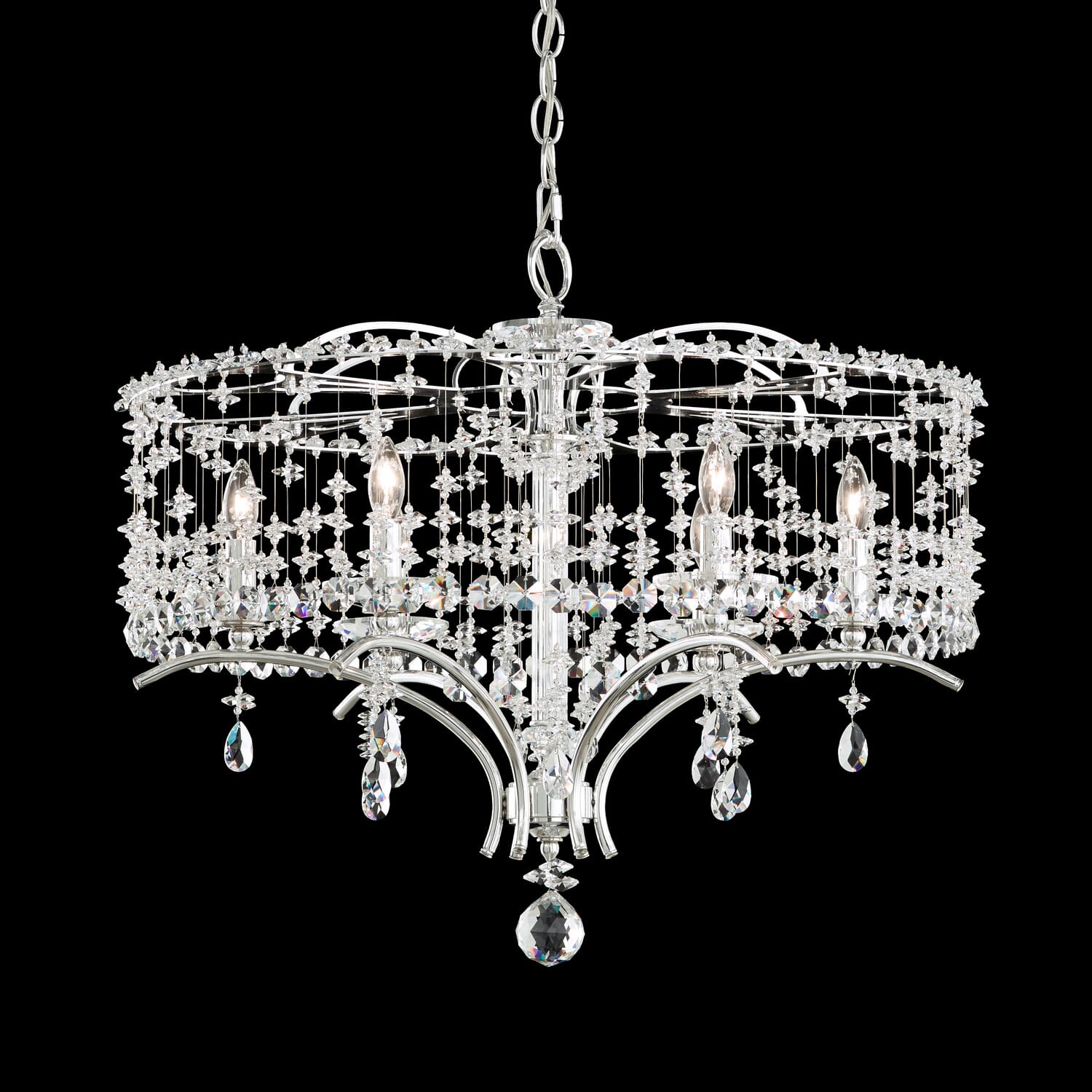 Bella Rose 6-Light Chandelier in Etruscan Gold