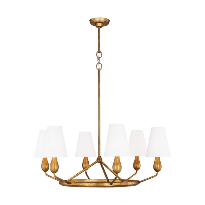 Ziba 6-Light Chandelier in Antique Gild Ziba 6-Light Chandelier in Antique Gild