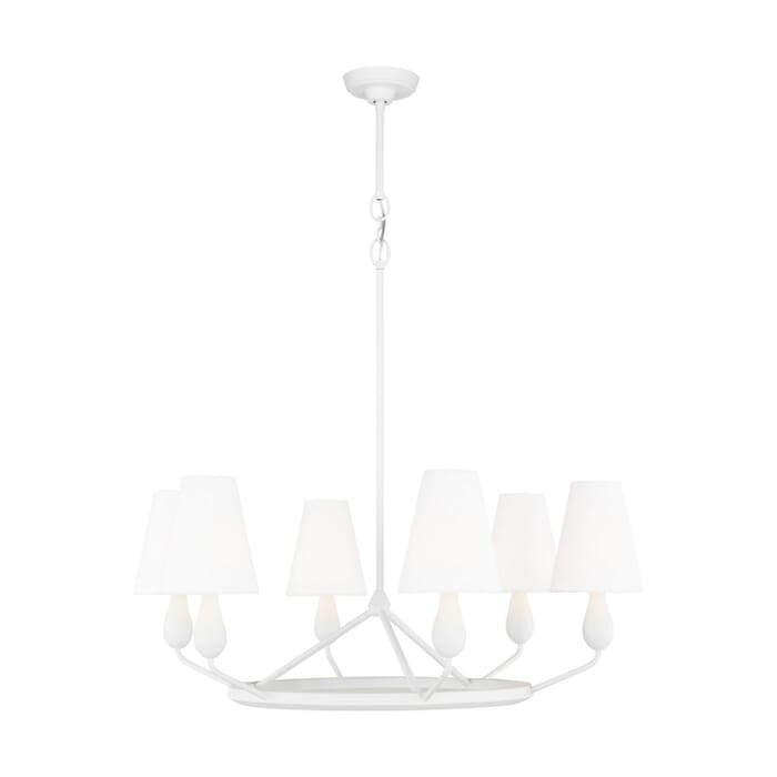 Ziba 6-Light Chandelier in Matte White Ziba 6-Light Chandelier in Matte White