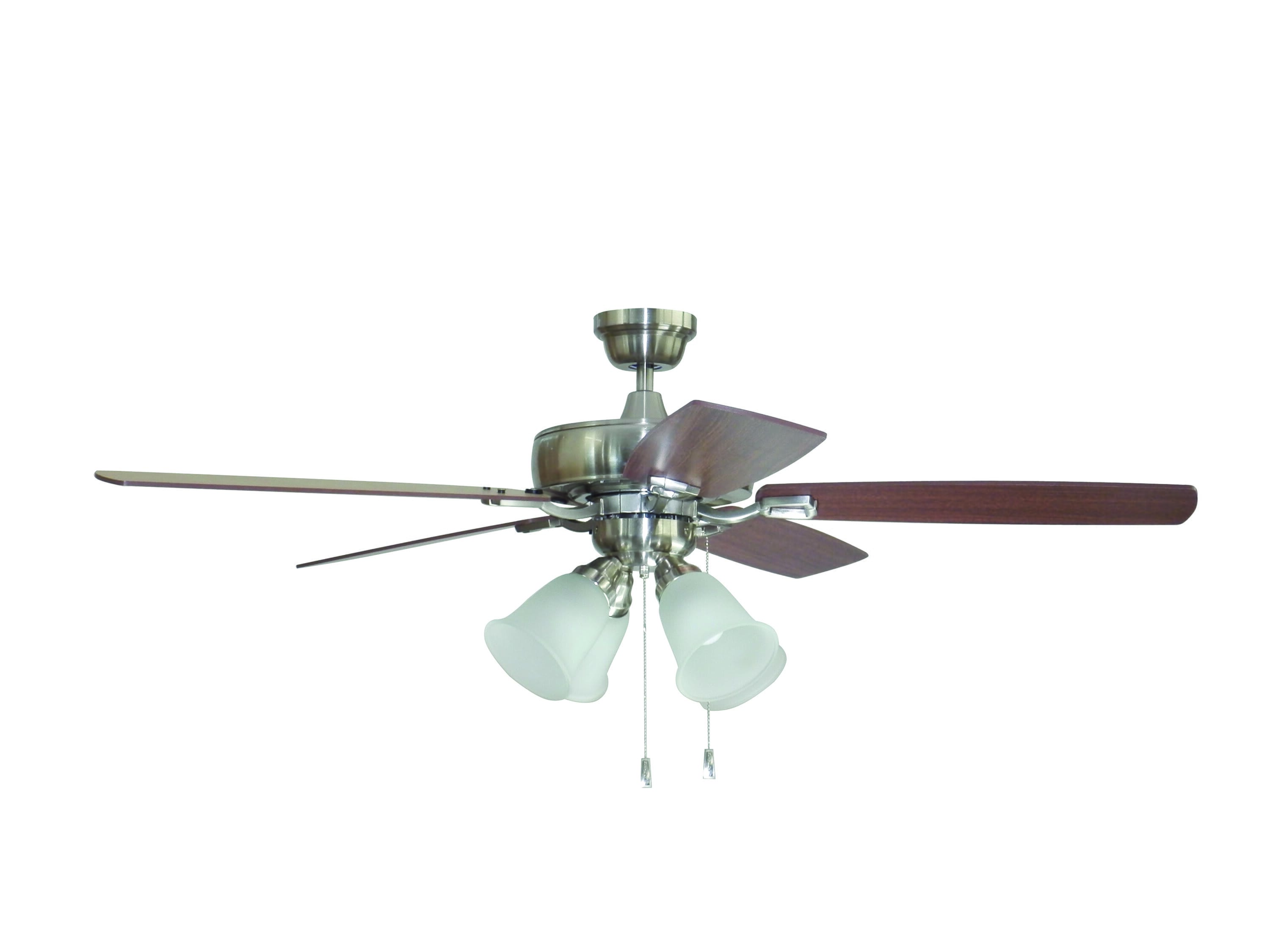 Craftmade 52" Twist N Click Ceiling Fan in Brushed Polished Nickel