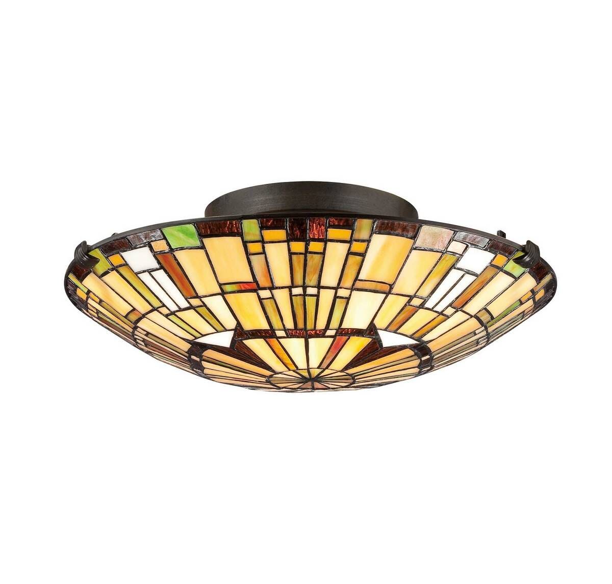 Reed 2 Light Flush Mount in Vintage Bronze LightsOnline