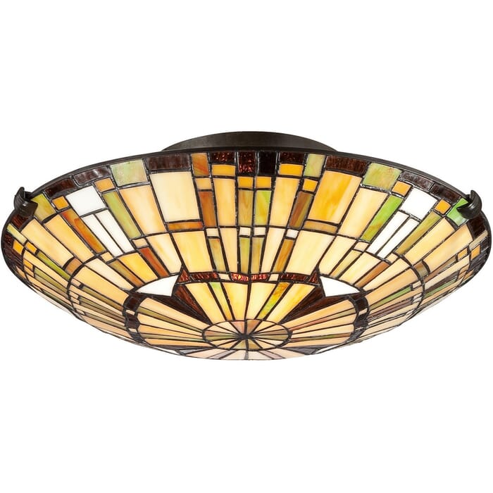 Quoizel Reed 2-Light 17" Ceiling Light in Vintage Bronze Quoizel Reed 2-Light 17" Ceiling Light in Vintage Bronze