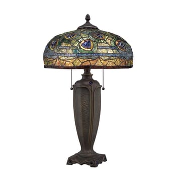 Quoizel Lynch 26" Tiffany Table Lamp in Bronze