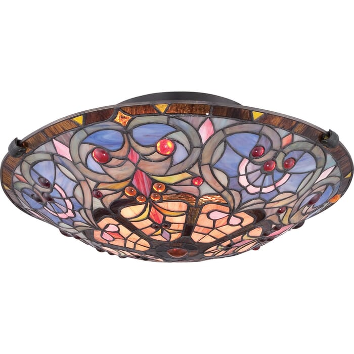 Quoizel Carroll 2-Light 17" Ceiling Light in Vintage Bronze Quoizel Carroll 2-Light 17" Ceiling Light in Vintage Bronze